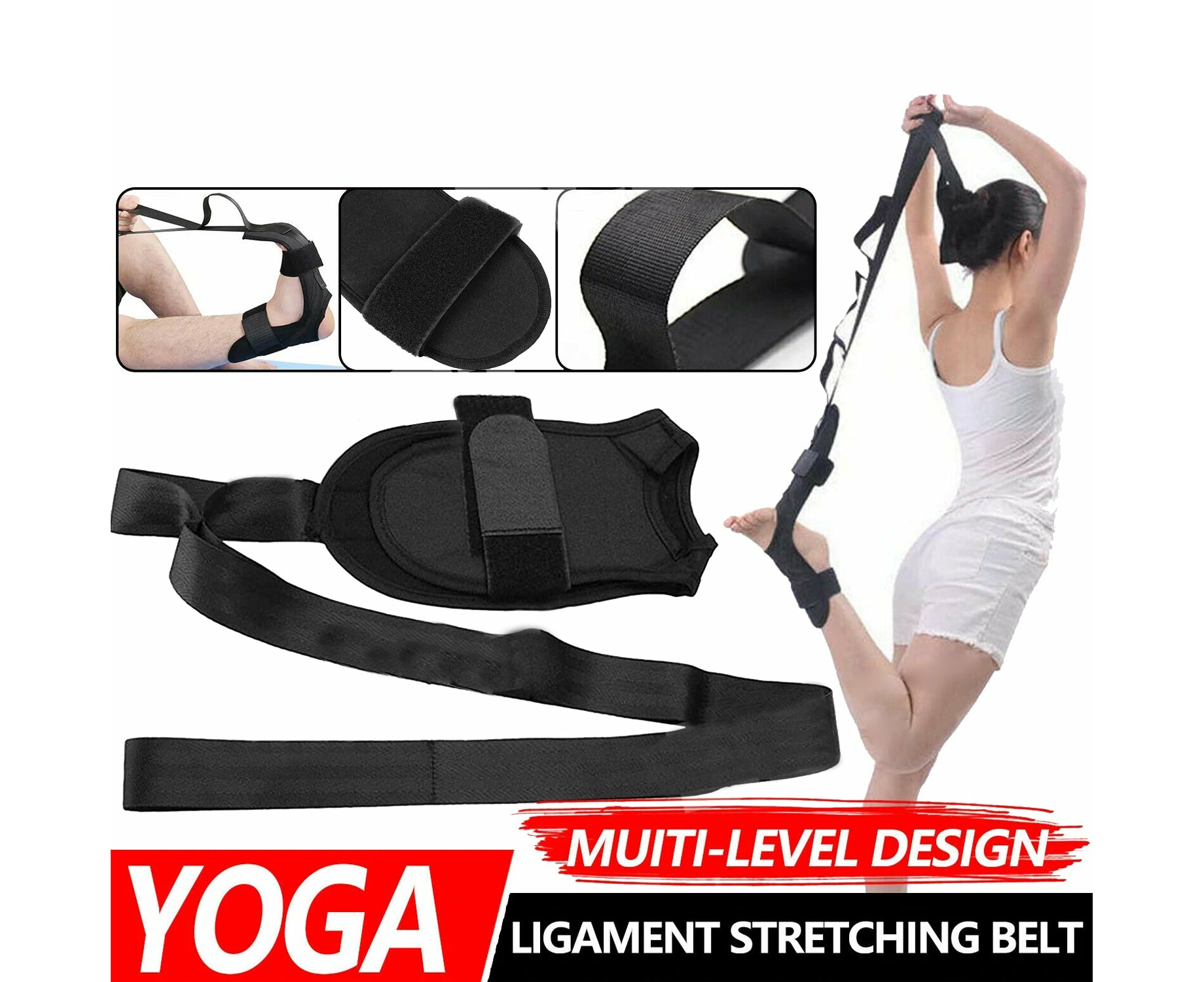 Yoga Rehabilitation Training Ligament Stretching Belt Strap