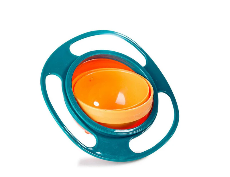Toddlers Baby Rotating Non Spill Feeding Bowl - Green