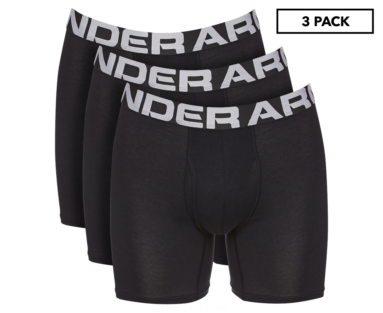 Black Under Armour 3-Pack Boxers