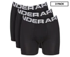 Under Armour Men's Charged Cotton 6" Boxerjock Trunks 3-Pack - Black