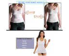 Bonivenshion Women's Tummy Control Cami Shaper with Bra for Womens Removable Pads Seamless Shaping Camisole Built in Bra Padded Shaper Undershirts-White
