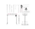 Artiss Sit Stand Desk Electric Standing Desks White & Oak 140cm