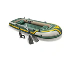 Inflatable Fishing Boat w Paddle Oars - 350cm