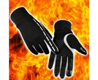 Outdoor Winter Thermal Sports Cycling Bike Touch Screen Gloves - Black