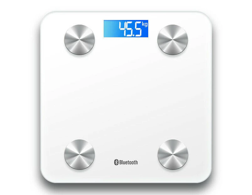 Wireless Digital Bathroom Body Fat Scale 180KG Bluetooth Scales Weight - White