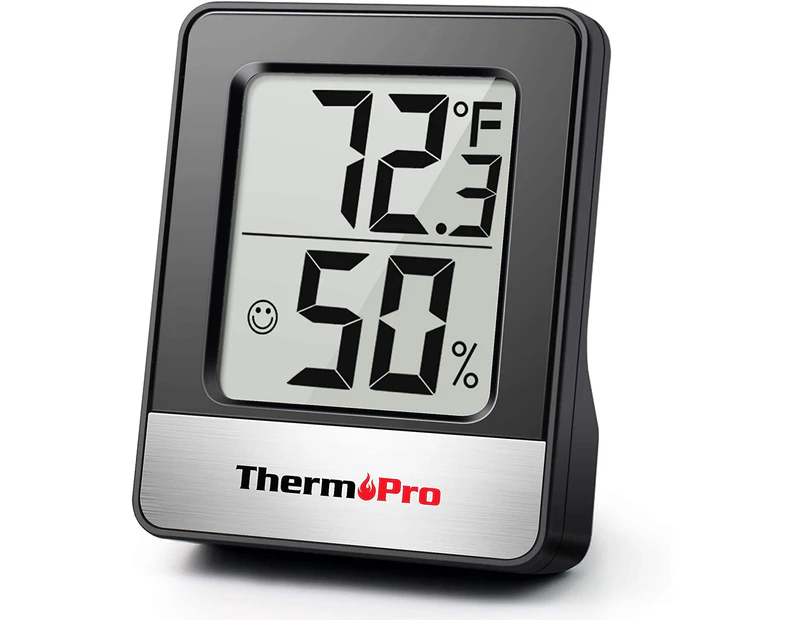 Mini Hygrometer Thermometer with Humidity Gauge Monitor - Black
