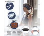 Sleep Headphones Bluetooth Headband, Headband Headphones Wireless Earphones Built in Speakers for Side Sleepers-Blue