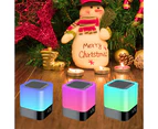 Bluetooth Speaker Night Lights Alarm Clock Bluetooth Speaker MP3 Player for Bedroom, USB Flash Drive/MicroSD/AUX Support