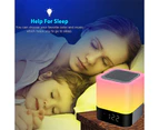 Bluetooth Speaker Night Lights Alarm Clock Bluetooth Speaker MP3 Player for Bedroom, USB Flash Drive/MicroSD/AUX Support