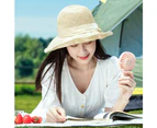 USB Rechargeable 3 Speed Handheld Portable Self Cooling  Fan - White