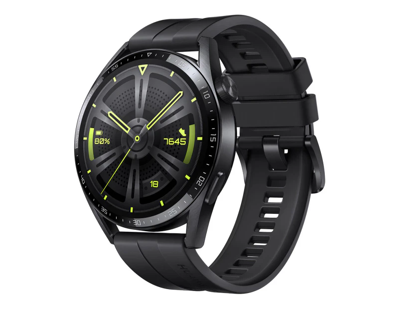 Huawei Watch GT 3 46mm Active Edition Black Case with Black Fluoroelastomer Strap