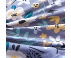 Dreamaker Cotton Sateen Quilt Cover Set - Grey To Alice Print