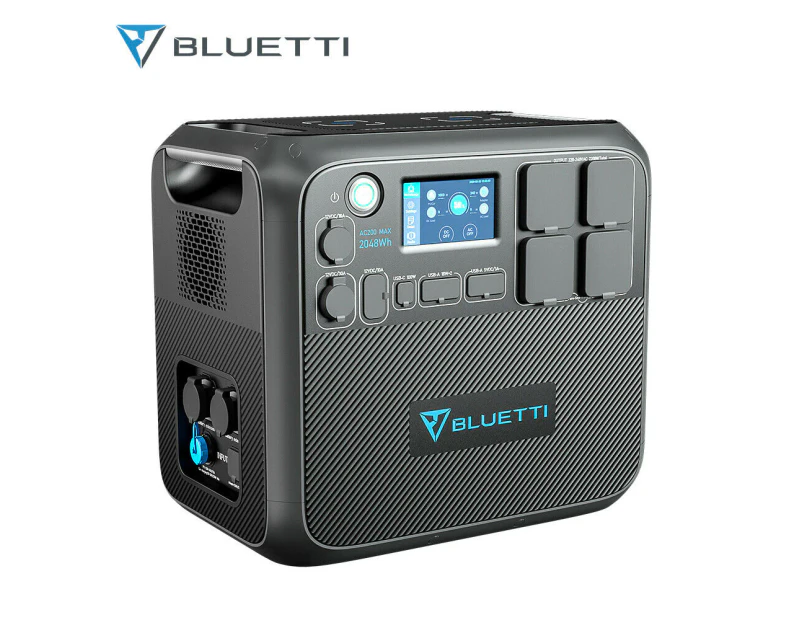 BLUETTI AC200MAX Portable Power Station 2048Wh LiFePO4 Battery Backup 2200W AC Outlets (4800W Peak) Solar Generator for Outdoor Camping Home Use Emergency
