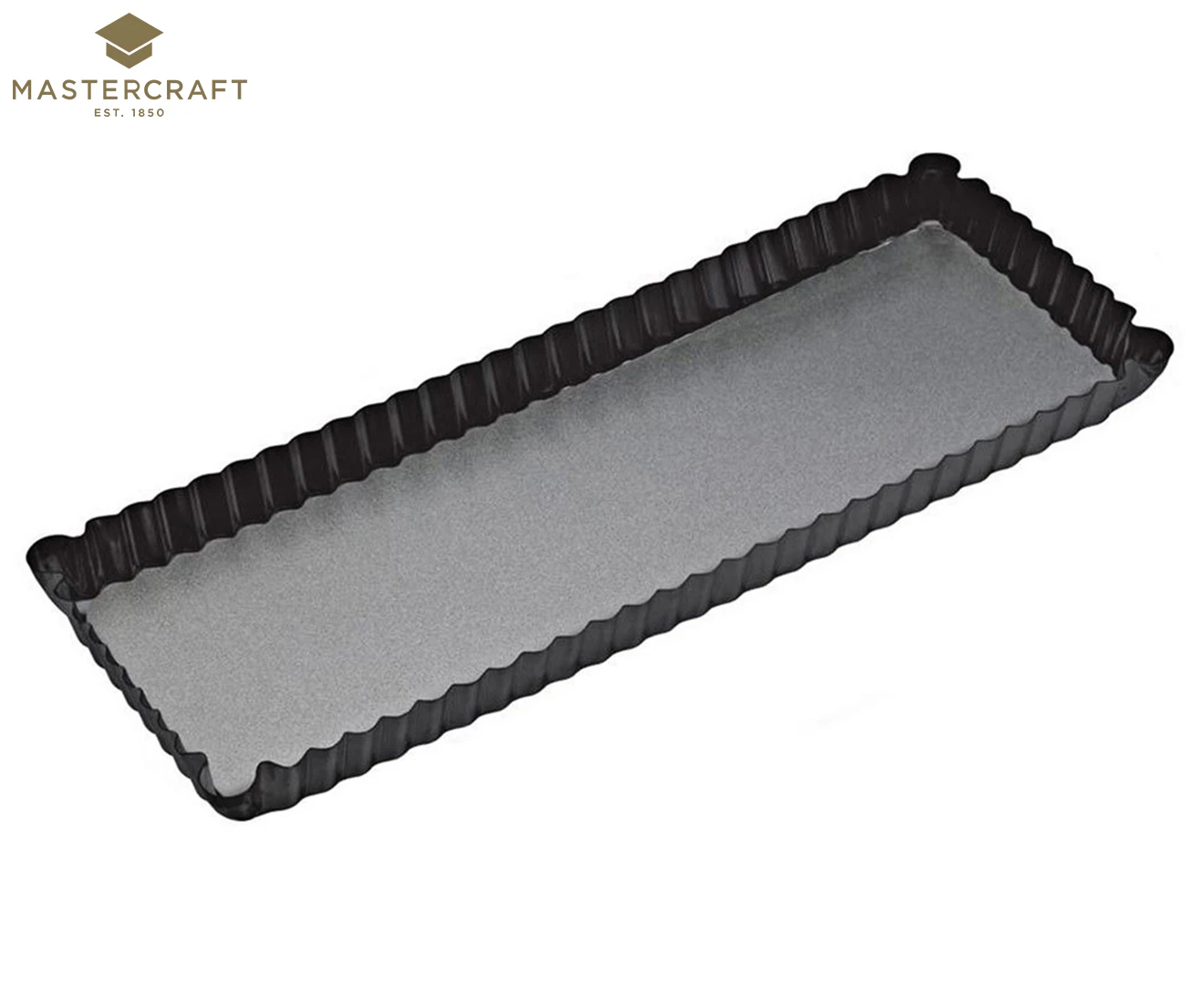 Mastercraft 36cm Rectangle Baking Pan w/ Removable Base - Black