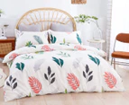 Dreamaker Cotton Sateen Quilt Cover Set - Fern Print