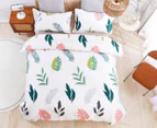 Dreamaker Cotton Sateen Quilt Cover Set - Fern Print