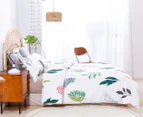 Dreamaker Cotton Sateen Quilt Cover Set - Fern Print