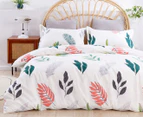 Dreamaker Cotton Sateen Quilt Cover Set - Fern Print