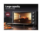 Devanti 45L Convection Oven Electric Fryer Ovens 1800W