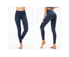Adore Womens Fleece Lined Leggings High Stretch Yoga Pants with Pockets-Navy Blue