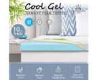 Cool Gel Infused Memory Foam Mattress Topper Bamboo Underlay Cover Bedding 10cm   Double Size