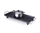 SOGA Electric Steamboat Asian Hot Pot Soup Maker Fondue Teppanyaki Hotpot Grill KoreanBBQPlate68CMWithPot
