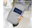 Portable Passport Holder Passport Wallet Travel Wallet Travel Document Organizer,Grey