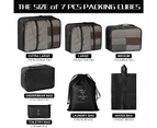 7 Set Packing Cubes Travel Cubes for Suitcases Luggage Packing Orginzers,Navy(One Free Giveaway As Seen On Photo)