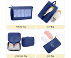 8 Set Packing Cubes Travel Luggage Organizer for Suitcase Clothes Storage Bag,Navy(One Free Giveaway As Seen On Photo)