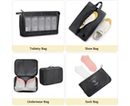 9 Set Packing Cubes Travel Luggage Organizer for Suitcase Clothes Storage Bag,Grey(One Free Giveaway As Seen On Photo)