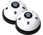 2 Pieces Pet Training Bells, Dog Doorbell Dog Bells for Potty Cat Training, Potty Training Communication Device with Big Button(White)