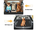 Dog Car Seat Covers, 100% Waterproof Pet Seat Cover，Scratch Proof, Heavy Duty and Nonslip Pet Bench Seat Cover,Capable for Cars, Trucks & SUVs