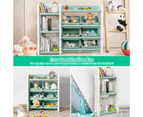 Giantex Kids Toy Storage Organizer Children Bookshelf Open Storage Design for Playroom,Green
