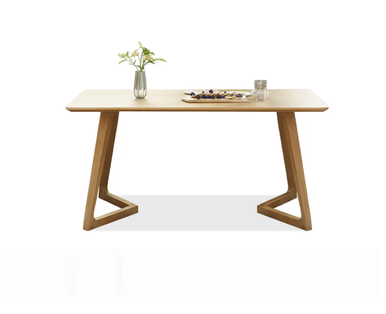 Leo Solid Timber Dining Table Triangle Foot Design 1.5m/1.3m