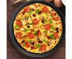 28/32cm Steel Non-stick Pizza Baking Pan Plate with Hole Bakeware Baking Tool