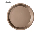 Baking Tray Healthy Portable Safe Round Carbon Steel Baking Dish for Home-Golden - Golden