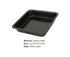 4Pcs Baking Tray Square Non-stick Carbon Steel Fashion Bakeware Bread Cake Tray for Home-Black