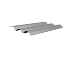 2/3/4-Slot Crusty Perforated Non Stick Baguette French Bread Bake Tray Pan Tool-Silver - Silver