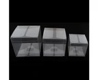 50Pcs Square Transparent Mooncake Biscuit Packing Boxes Storage Case Container-B