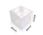 50Pcs Square Transparent Mooncake Biscuit Packing Boxes Storage Case Container-E