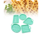 5Pcs Non-stick Food Grade Silicone Cake Biscuit Waffle Mold Bakeware Baking Tool-Pink