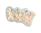 Baking Mold Non-stick BPA Free Silicone 3D Perfect Result Rabbit Baking Mold for Kitchen-3