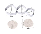 5Pcs/Set Cutter Mould Leaf Flower Pattern Easy Cutting Stainless Steel Pastry Donut Candy Mold for Baking Room
