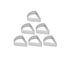 6Pcs/Set Multifunctional Baking Mold Integrated Molding Stainless Steel Easy Clean Smooth Surface Tart Mould for Kitchen