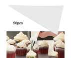 50Pcs/Set Piping Bag Disposable Efficient Grip Thickened Cake Frosting Decorate Bag for Cream Icing