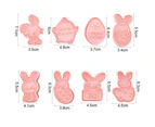 8Pcs/Set Biscuit Mold Creative Decorative Food Grade Happy Easter Pastry Template Party Decor