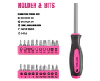 Monika 159PCS Pink Tool Kit Portable Household Tool Set Dual Temp Glue Gun Stick