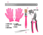 Monika 159PCS Pink Tool Kit Portable Household Tool Set Dual Temp Glue Gun Stick