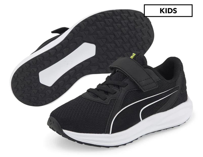 Puma Boys' Twitch Runner Shoes - Black/Puma White