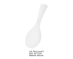 Rice Spoon Food Grade Heat-resistant Silicone Creative Vertical Style Rice Paddle Spoon Kitchen Gadget for Home-White